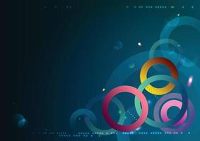 abstract circles modern colorful background. Free vector. vector