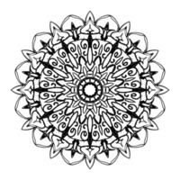 Hand drawn mandala. decoration in ethnic oriental  doodle ornament. vector