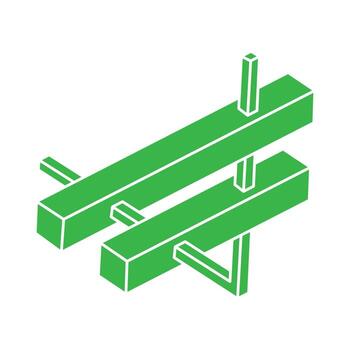 Impossible optical illusion shapes. Logo. Optical art objects. Impossible figures. Line art. Unreal geometric object. vector