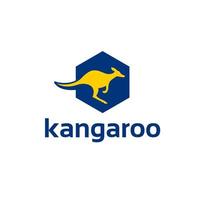 Kangaroo logo with a modern minimalist professional style vector