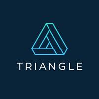 Triangle logo with dark background vector