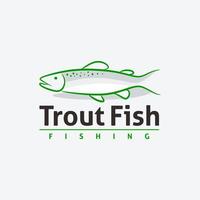 Vector illustration of trout in a simple style