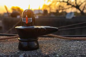 The shiv ling at evening photo