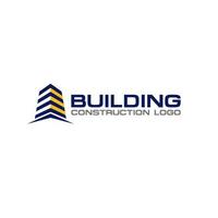logotipo de construcción de edificios con estilo minimalista vector