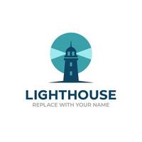 Lighthouse logo with a modern style vector