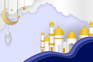 Background Ramadan Kareem Islamic style vector