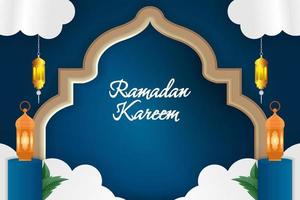 ramadan kareem fondo islámico con elemento vector