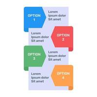 labels chart in flat icon vector