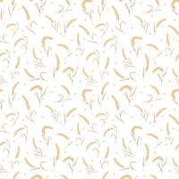 Seamless pattern with whole grain seeds organic, natural ears isolated on white background. vector