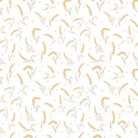 Seamless pattern with whole grain seeds organic, natural ears isolated on white background. vector