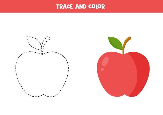 Trace And Color Apple Vector Art Icons and Graphics for Free Download
