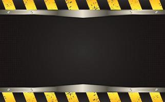 black construction background with safety black line vector