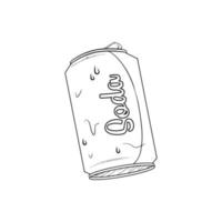vector de doodle de bebida gaseosa dibujado a mano