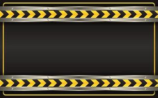 black construction background with safety black line vector