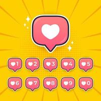 cute social media icon in retro background vector