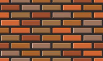 Seamless pattern classic brick wall texture background  with 3D style vector illustration