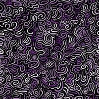 Abstract hand drawn doodle pattern on purple vector