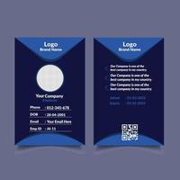 Creative And Minimal ID Card Template Design vector