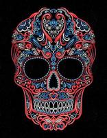 mexican ornament red and blue vector