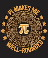 Pi Day T shirt Design Vector