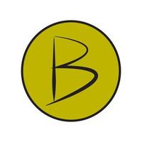 letter B in yellow Circle, a logo vector