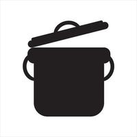 ilustración gráficos vectoriales del icono de la olla bueno para la ilustración del lugar de cocina vector