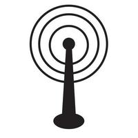 illustration vector graphics of a transmitting tower, good for transmitter illustration. Wifi signal icon. wireless technology. vector illsutration.