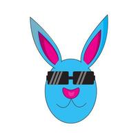 illustration vector graphics of Easter bunny wearing glasses, with the concept of a combination of eggs and bunny ears