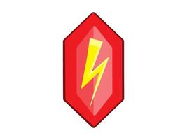 illustration vector graphics of protective shield with lightning mark in the middle, good for device protection illustration pictures