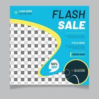 Flash Sale Social Media Post vector