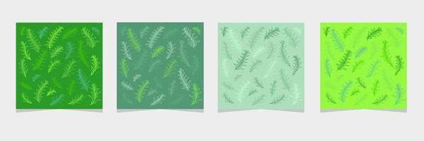 Green branch pattern vector