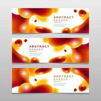 Liquid orange abstract banner vector