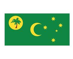 Cocos Islands Flag National Oceania Emblem Symbol Icon Vector Illustration Abstract Design Element