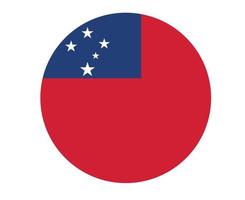 Samoa Flag National Oceania Emblem Icon Vector Illustration Abstract Design Element