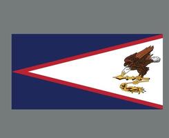 samoa americana bandera nacional oceanía emblema símbolo icono vector ilustración diseño abstracto elemento
