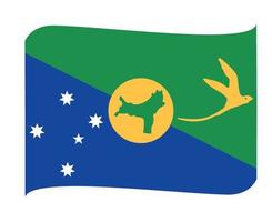 isla de navidad bandera nacional oceanía emblema cinta icono vector ilustración diseño abstracto elemento