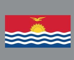 kiribati bandera nacional oceanía emblema símbolo icono vector ilustración diseño abstracto elemento