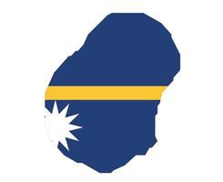 Nauru Flag National Oceania Emblem Map Icon Vector Illustration Abstract Design Element