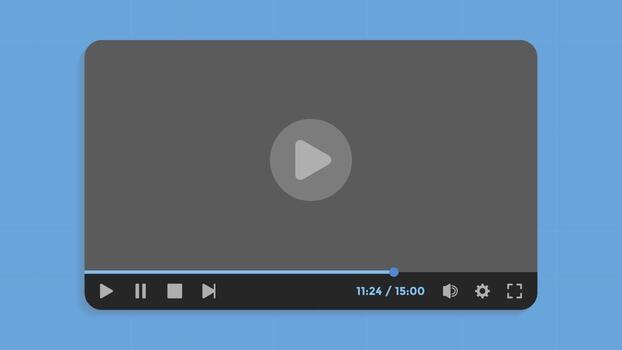 Vector of Video Player. Perfect for video player design, interface, etc.
