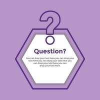 Vector of Question Template. Perfect for question design, question frame, etc.