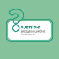 Vector of Question Frame. Perfect for question design, question template, etc.