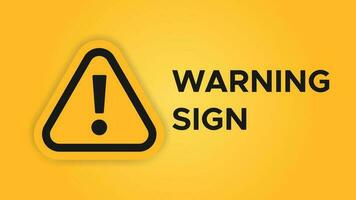 Vector of Warning Sign. Perfect for warning content, caution content, etc.