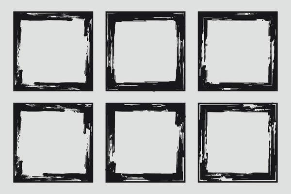 Artistic Grunge Frames Paint Brush Stroke Border Collection