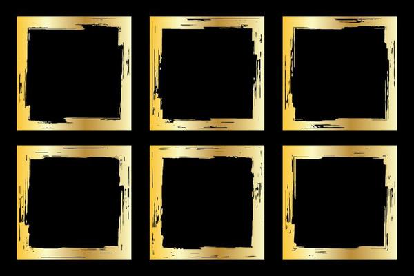 Artistic Grunge Frames Paint Brush Stroke Border Collection