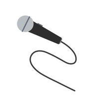 Microphone. Gray mic. Talk icon and conversation recording. vector