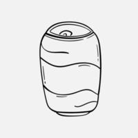plantilla de diseño de icono de soda dibujada a mano. ilustración de garabato de dibujo vectorial. perfecto para el elemento alimentario vector