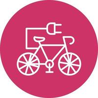 estilo de icono de bicicleta eléctrica vector