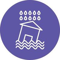 estilo de icono de inundación vector