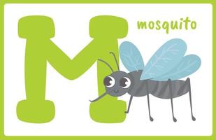 Flash Card Alphabet Insect M vector