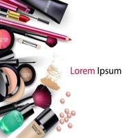 Sets of cosmetics on isolated background.vector vector